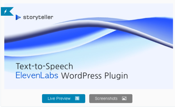 Storyteller – ElevenLabs Text-to-Speech Plugin for WordPress