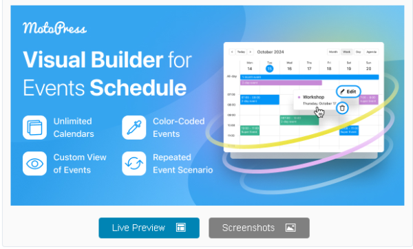 Events Calendar WordPress Plugin by MotoPress