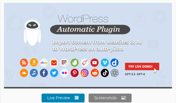 WordPress Automatic Plugin - AI content generator and auto poster plugin